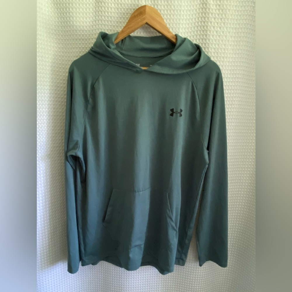 2/40$ Men's Under Armour UA Tech™ 2.0 heatgear green Hoodie size‎ Large